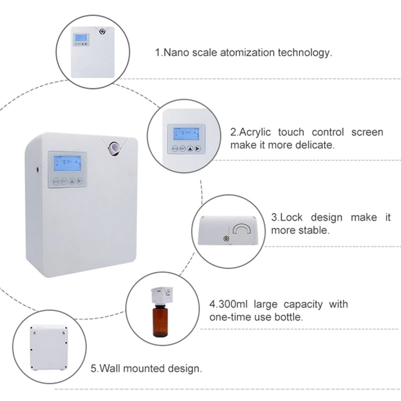 Essential Oil Aroma Diffuser WiFi Bluetooth Control Hotel Air Fresheners Smart Room Fragrance 300m³ Best Scent Machine For Home