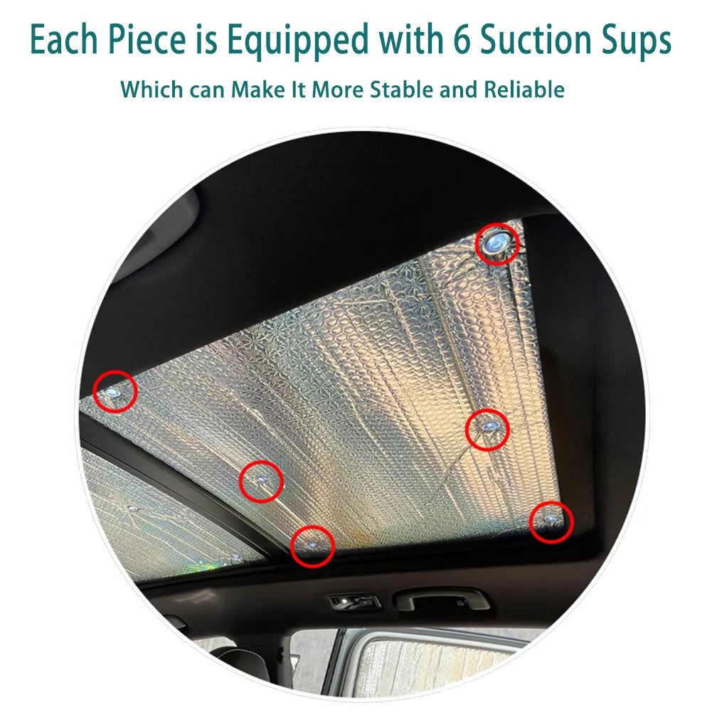 2pcs Car Sunroof Sunshade for Byd Atto 3 Yuan Plus MG ZS EV Heat Insulation Cover Windscreen Sun Shade Protection Aluminum Foil