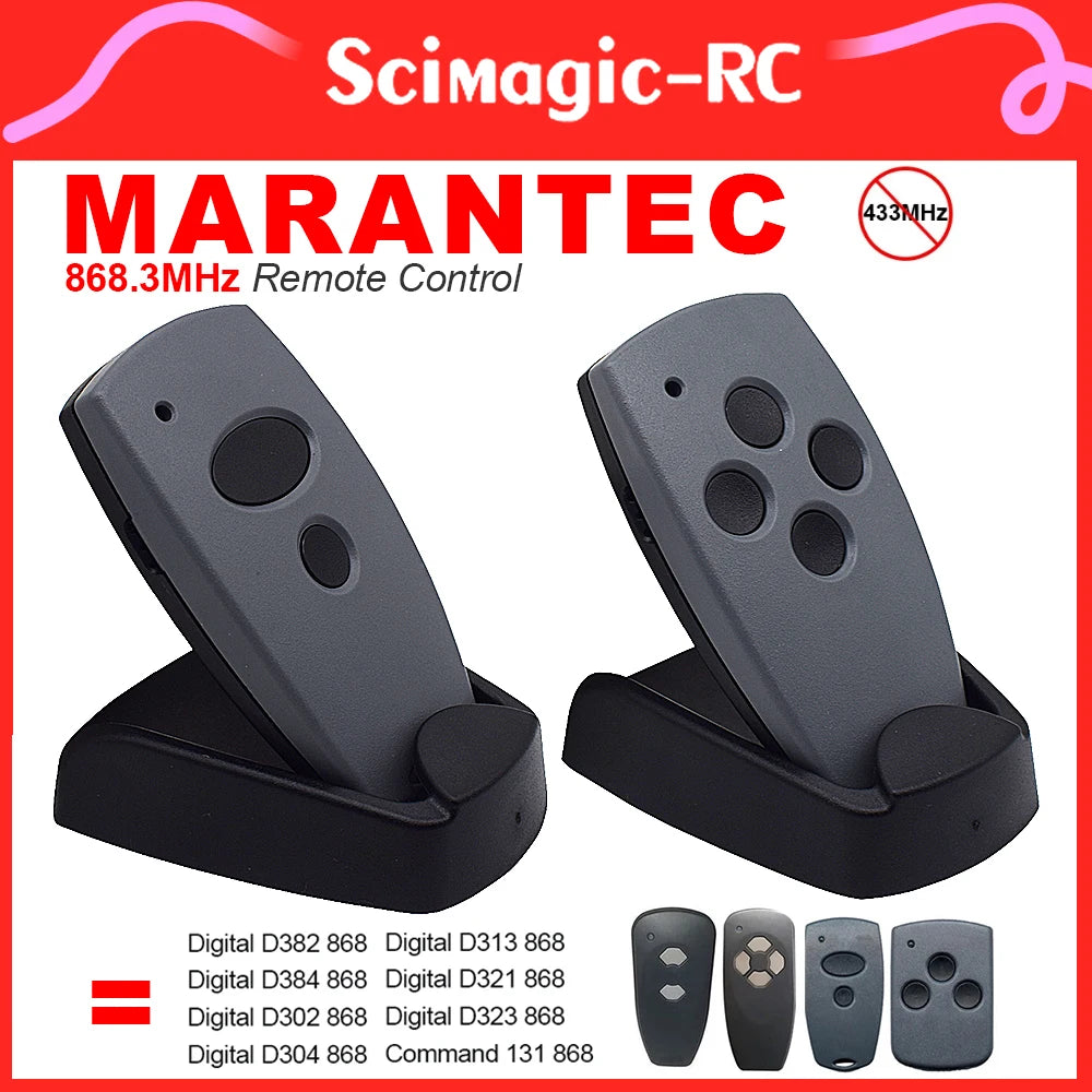 Marantec Digital D302 D304 868 MHz Garage Door Gate Remote Control MARANTEC Garage Command Gate Door Opener Transmitter