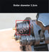 Manual Three-Roller Gear Drive Bending Machine Plate Steel Metal Ring Roller Bender Hand-Cranking Curved Arc Rolling Machine