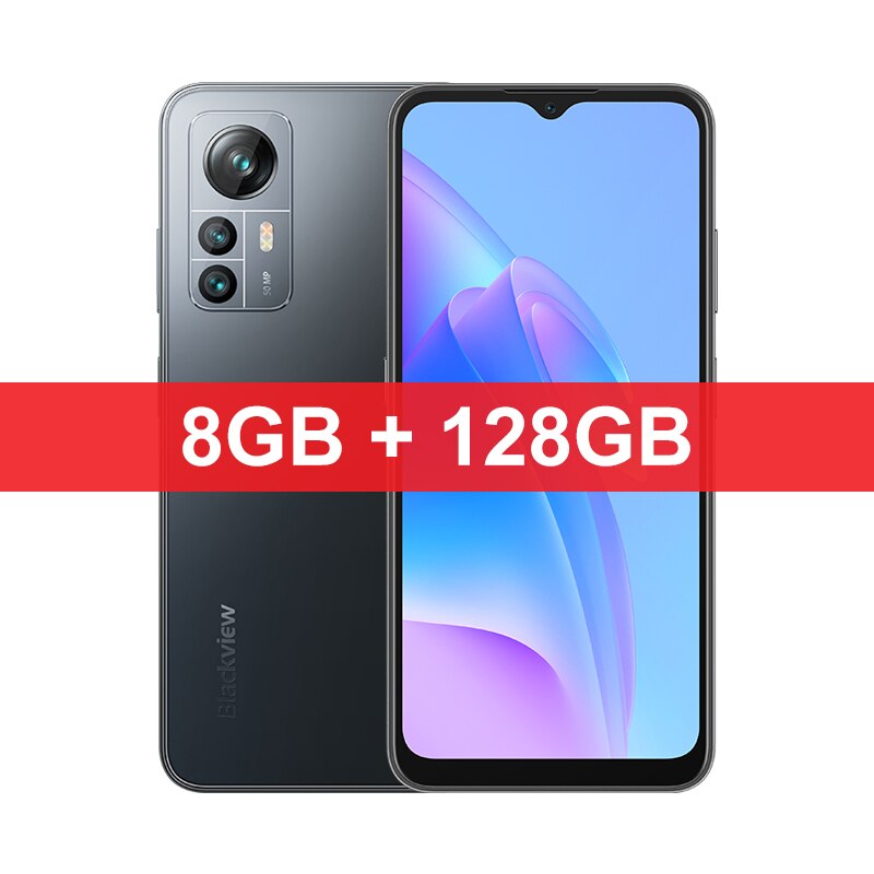 【World Premiere】 Blackview A85 Global Version 8GB 128GB 6.5'' HD+ 90Hz Display 50MP Camera 4480 mAh Battery NFC