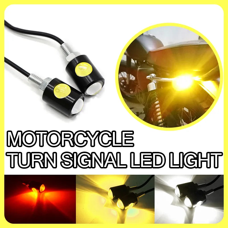 Universal Motorcycle LED Eagle Eye Shape Mini License Plate Light Turn Signal Turn Indicator Tail Rear Light Brake Fog Lamp Bulb