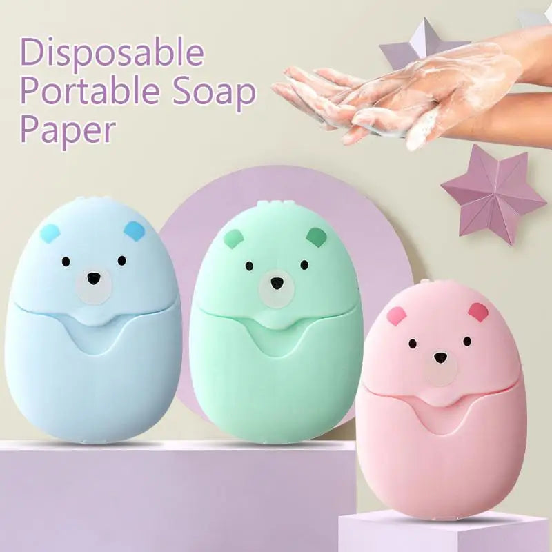 Travel Soap Paper Washing Hand Soap Papers Cleaning Soap Sheets Disposable Box Soap Portable Mini Paper Soap For Camping Hiking