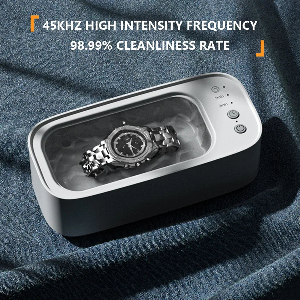 Portable Ultrasonic Cleaning Machine High Frequency Vibration Wash Cleaner Remove Stains Jewelry Watch Glasses Washing Machine