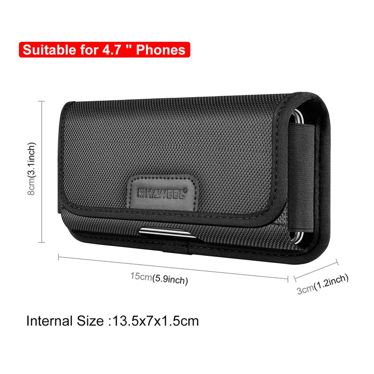 HAWEEL Phone Holster Case Nylon Cell Phone Belt Clip 4.7-6.8inch Pouch Carrying Case Waist Bag For iPhone 13 12 Samsung Galaxy