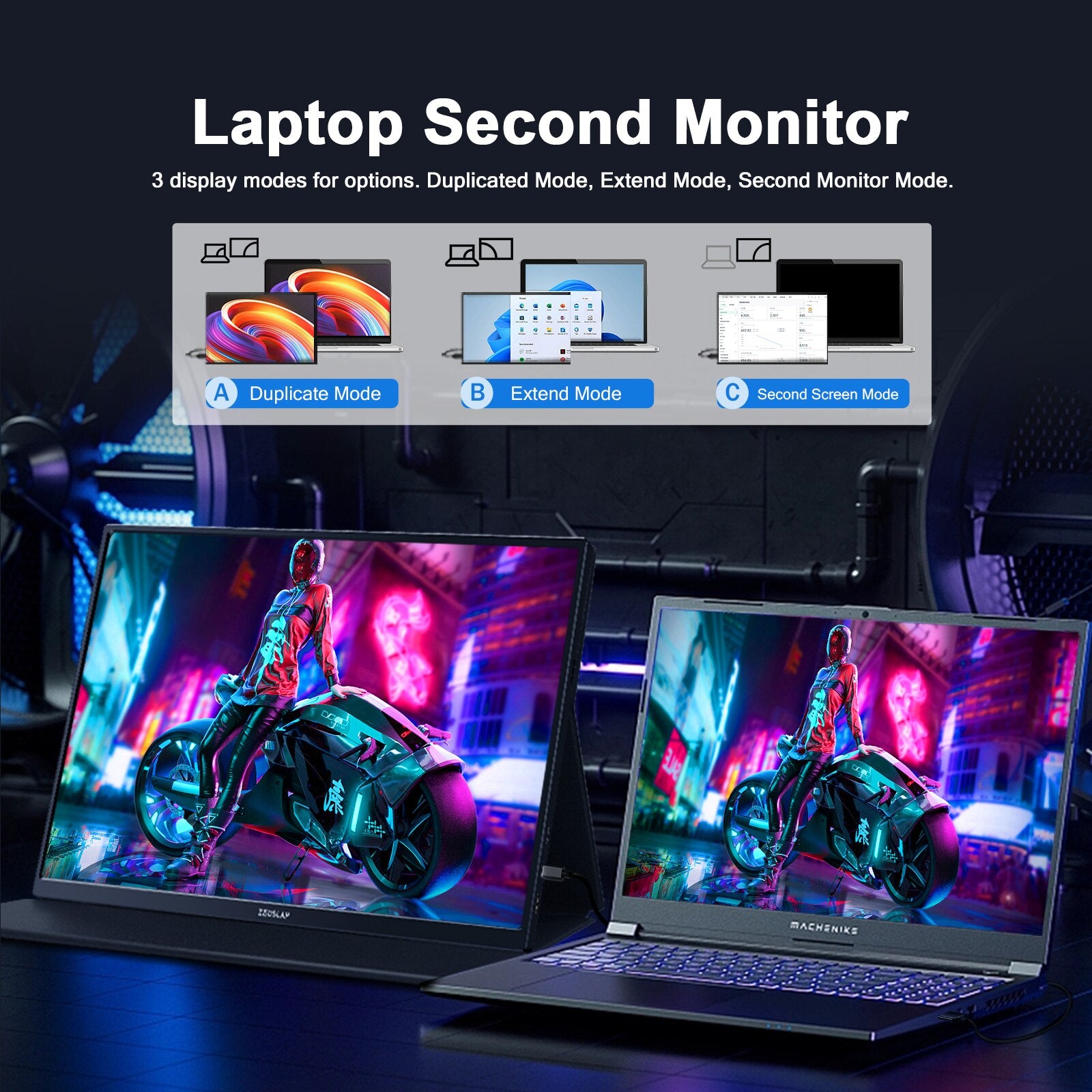 ZEUSLAP Z16Lite 16inch Portable Monitor 1200P 100percent SRGB Gaming Computer Display for Steam Deck Laptop Switch PS4 PS5 Xbox