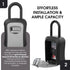 Alloy Key Lock Box for Outside - Realtor Lockbox for House Keys Outdoor - Combination Key Hiders to Hide a Key Safe Storage