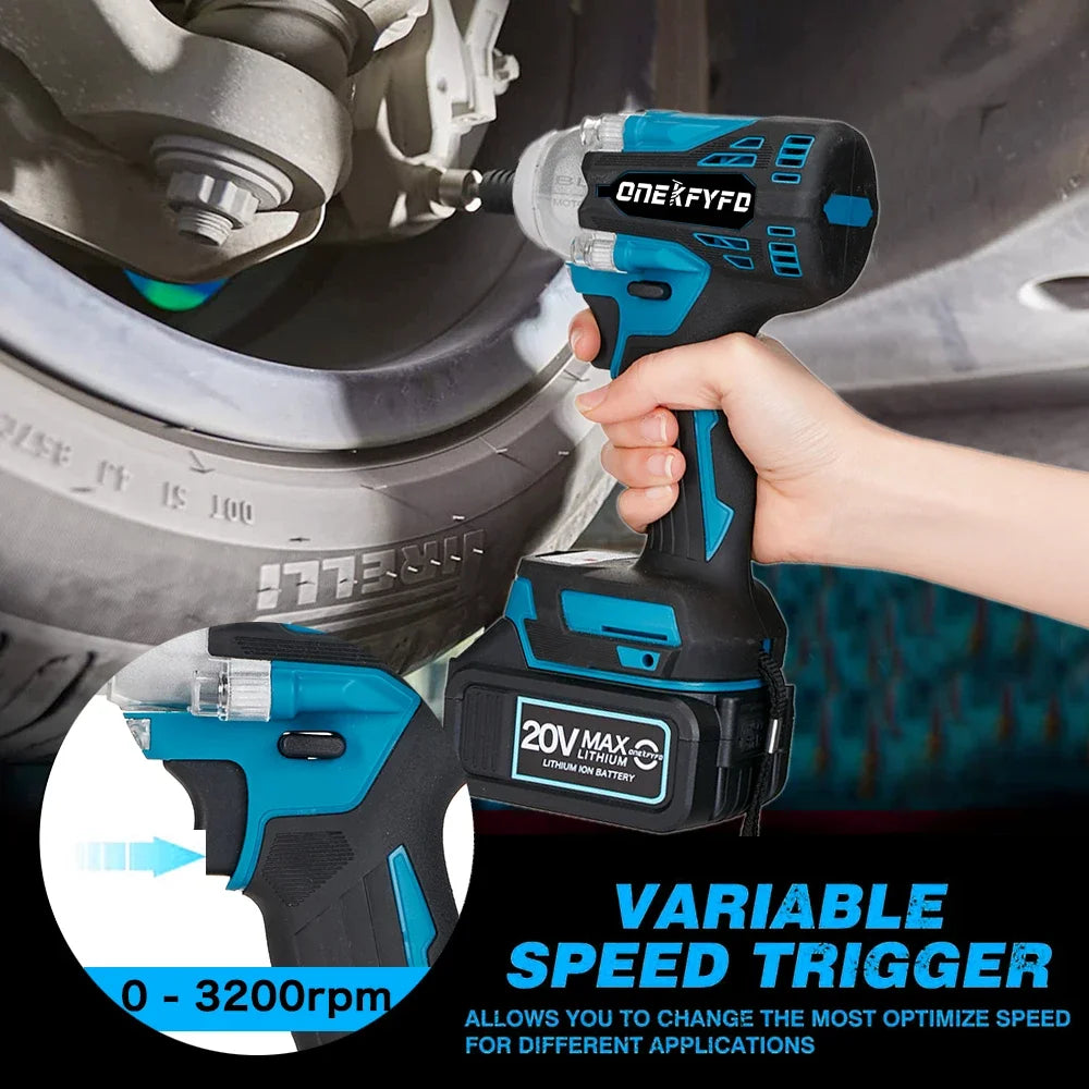 Brushless 1/4" Square Drill Cordless Electric Impact Wrench Rechargeable Drive Wrench Power Tool For  18V Makita Battery