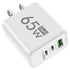 65W GaN Fast Charger Adapter Type C PD Quick Charge Mobile Phone Wall Charger Multiple Charging Ports for IPhone Huawei Xiaomi