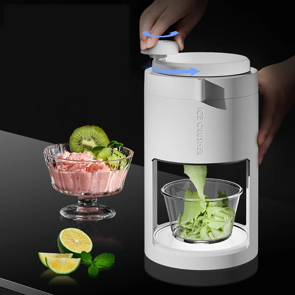 Home Ice Shaver Manual Hand Ice Crusher Snow Cone Smoothie Maker Ice Blenders Machine Kitchen Bar Ice Kitchen Tools Gadgets