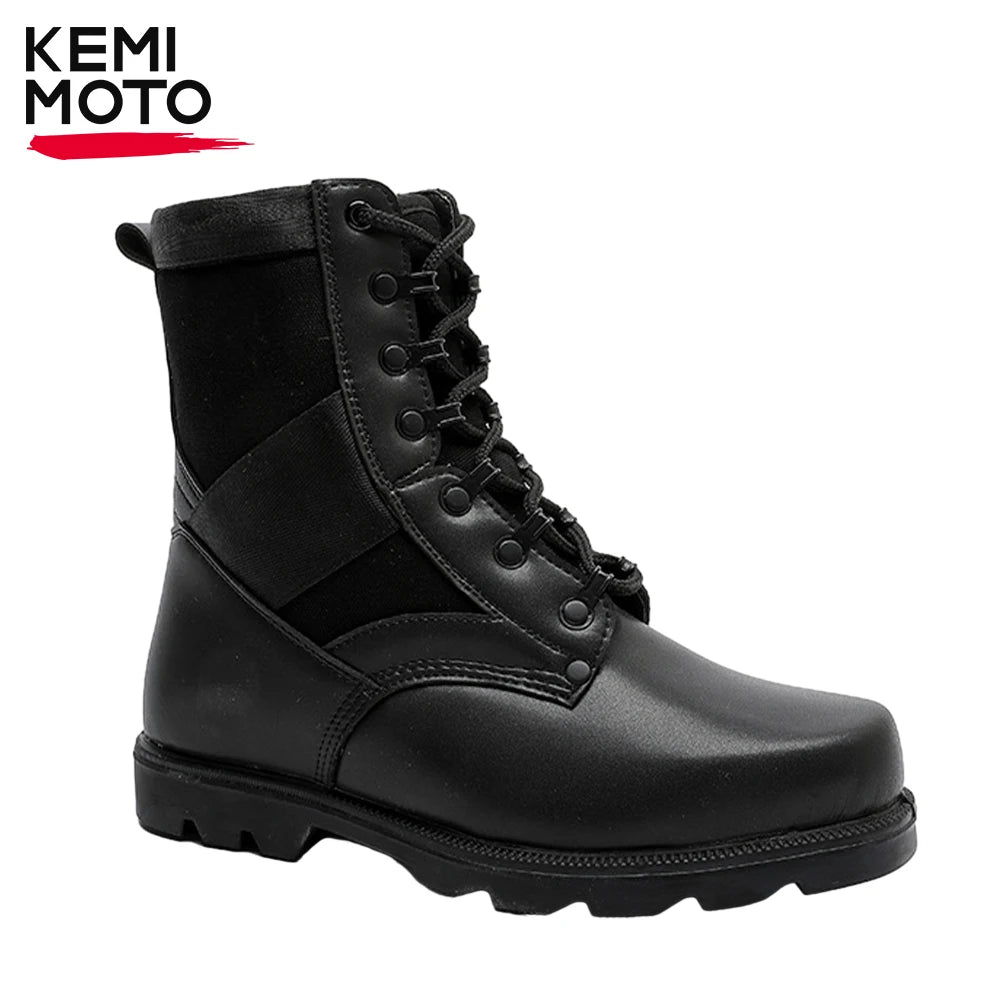 Motorcycle Boots for Men Black Martin Boots Off-road Motorbike Racing Shoes Riding Motorcyclist Equipment Breathable Shockproof