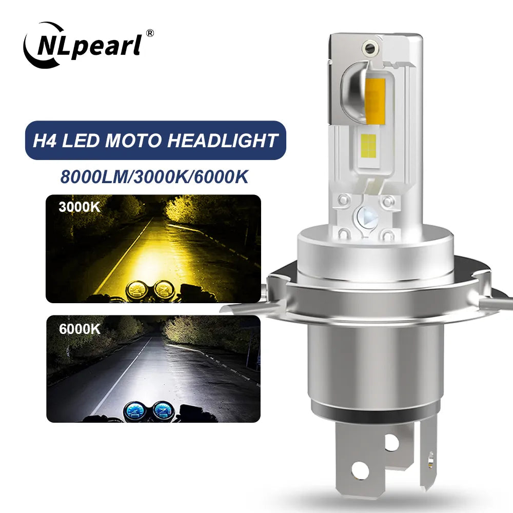 H4 LED Motocycle BA20D H6 30W Moto Headlight Lamp Scooter Accessories trux led Lights 8000Lm Bulbs Chips White Yellow Hi Lo Beam