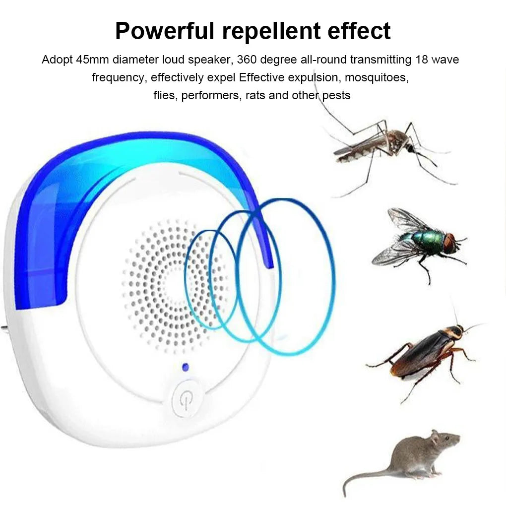 Sonic Pest Repeller Electronic Outdoor Insects Rats Reject Control 360 Degree Quiet Sound Wave Deterrent Bug pest control devic