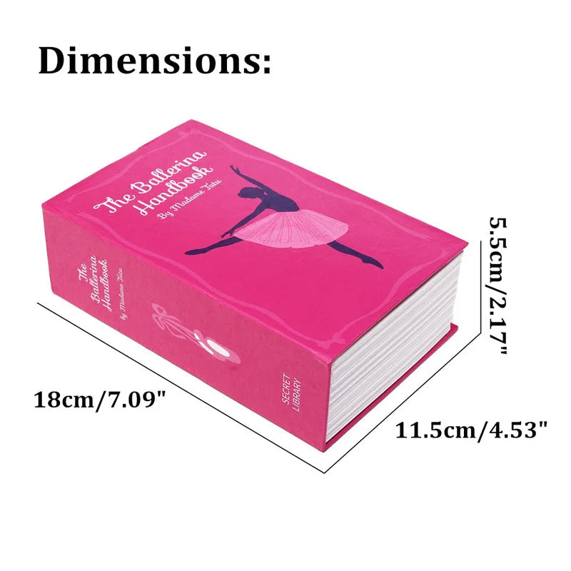 Student Gift Dictionary Mini Safe Box Book Hidden Secret Key Lock Coin Bank Card Jewellery Private Diary Storage Password 18cm