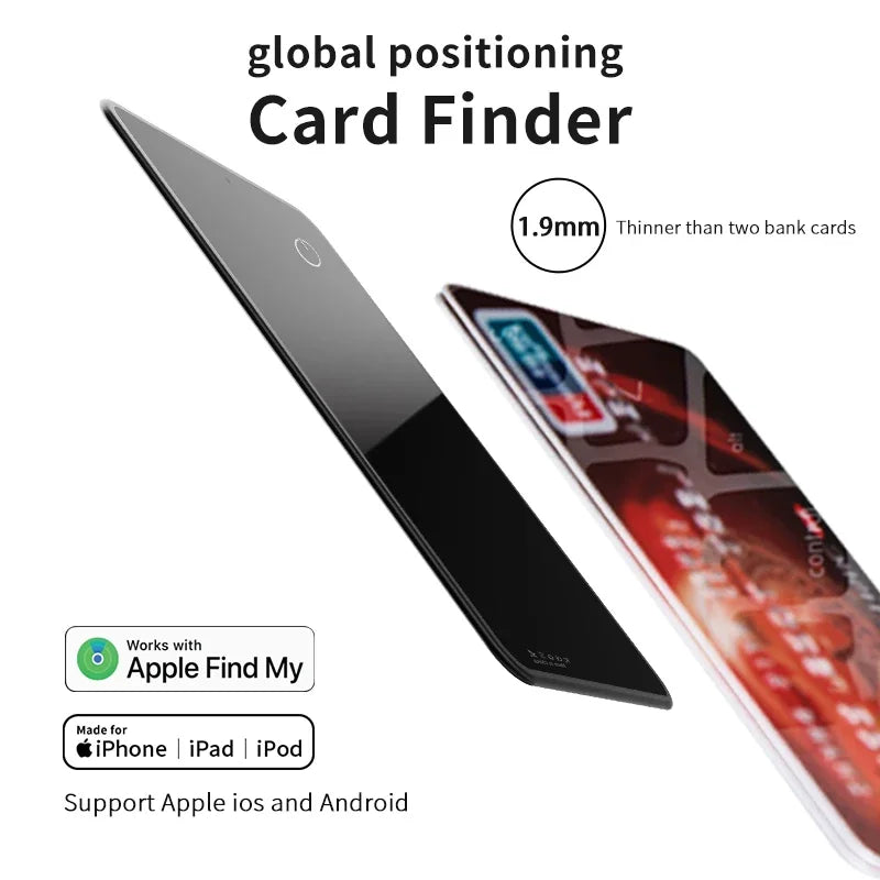 Air Smart Card Airtag GPS Tracker Locator IPX6 Waterproof Ultrathin Tracking Tag Wallet Card Finder for Apple Find Locator