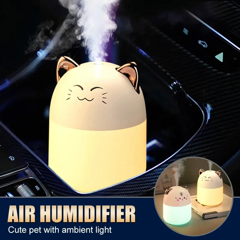 Desktop Humidifier With Colorful Ambient Light 250ml Capacity Aroma Diffuser for Home Aromatherapy Humidifiers Diffusers Bedroom