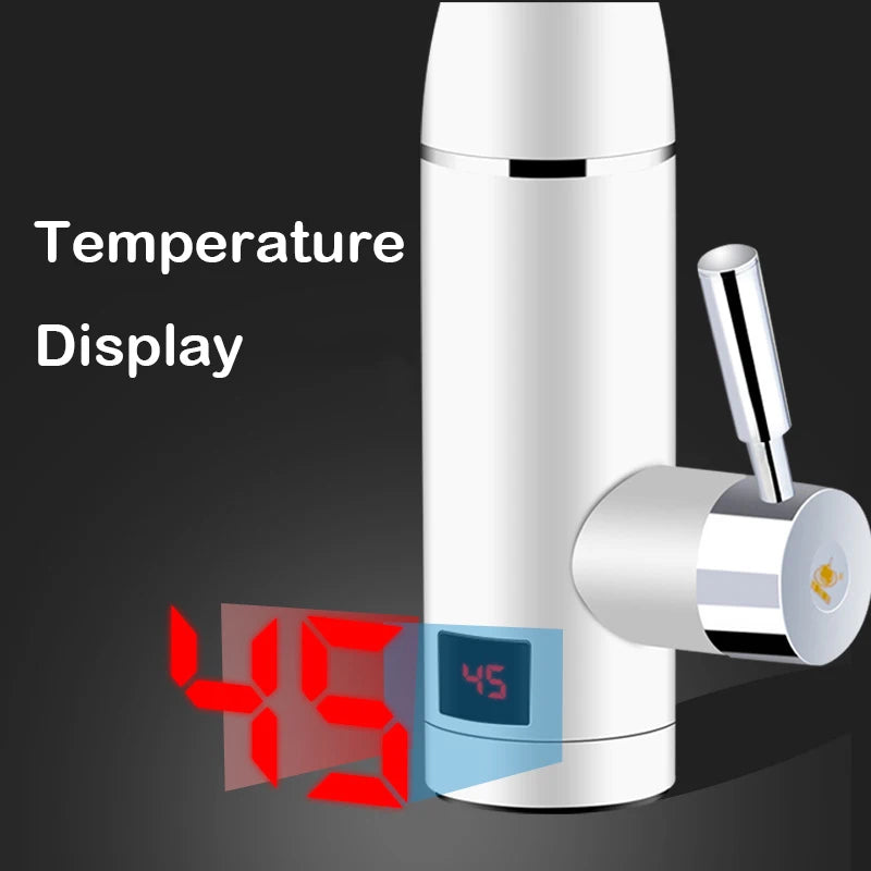 3000W Electric Water Heater, Kitchen Water Heater Without Tank With Temperature Displa 220V EU
