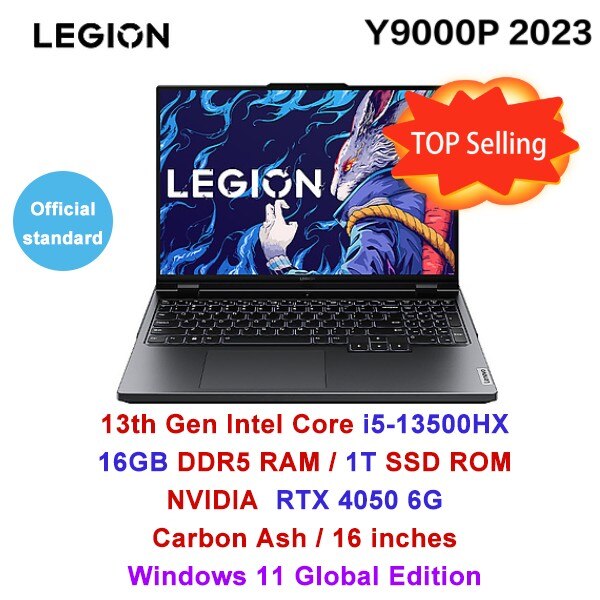 Lenovo Legion Y9000P 2023 16inch Gaming Esports Laptop 32G 2T SSD RTX 4060/4080 13th Intel I5-13500HX/I9-13900HX Gamer Notebook