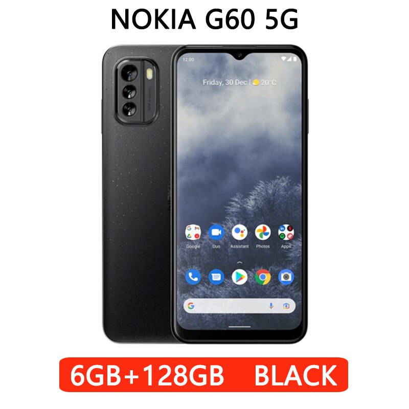Nokia G60 5G Smartphone Snapdragon 695 5G FHD+ 6.58" 120Hz 20W Fast Charging 4500mAh 50MP NFC 6GB/128GB Wi-Fi 6 Mobile Phone