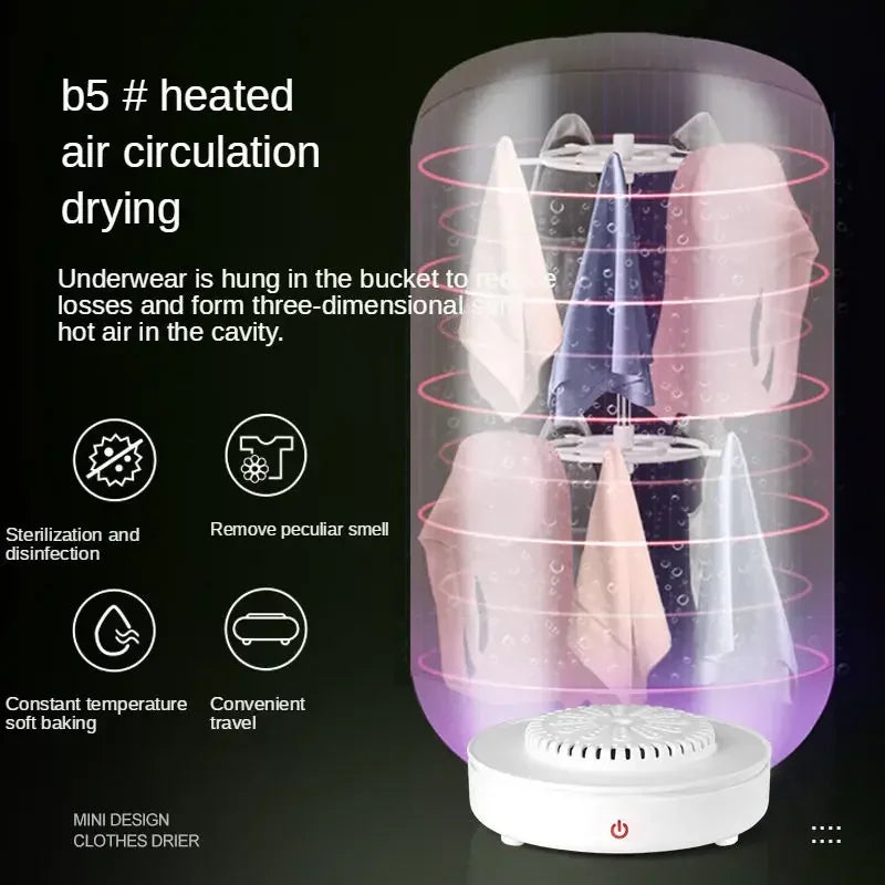 Multifunctional Portable Dryer Mini Folding Baby Cloth Dryer Heater Washing Dryer Apartment Folding Drying Foldable