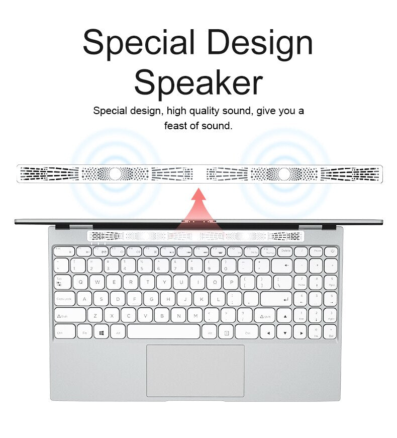 Original Laptop Windows 11 Ultra Thin Notebook Computer PC Win10 Intel Celeron J4125 N5105 15.6" 16GB DDR4 1TB SSD WiFi Type-C