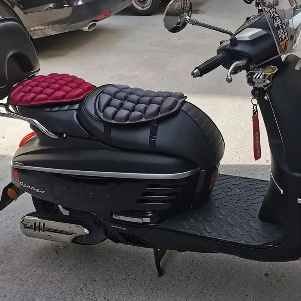 3D Sunscreen Comfort Motorcycle Seat Cushion Gel Seat Motorbike Pillow Pad Anti Slip Gel Seat Cushion Saddles Air Cover
