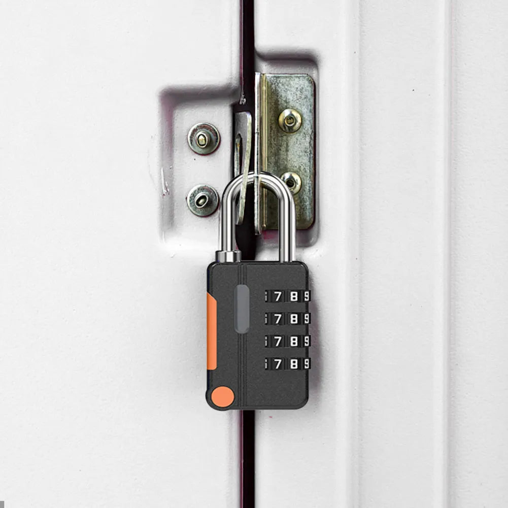 2pcs Resettable Combination Padlock Waterproof Travel High Security Password Zinc Alloy Suitcase Heavy Duty Luggage Lock 4 Digit