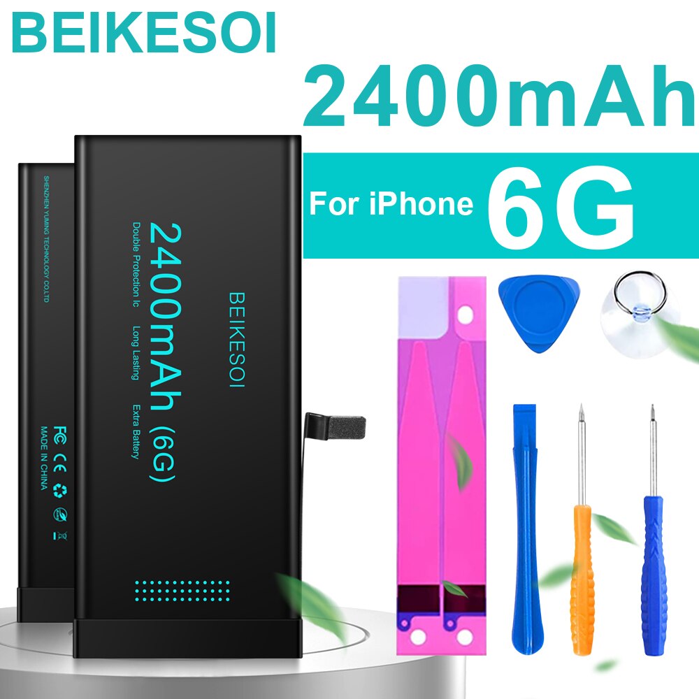 BEIKESOI phone Battery For iPhone  6S 6 7 8 Plus 11 12 13 14 Pro Replacement Bateria For Apple iPhone  X XS MAX