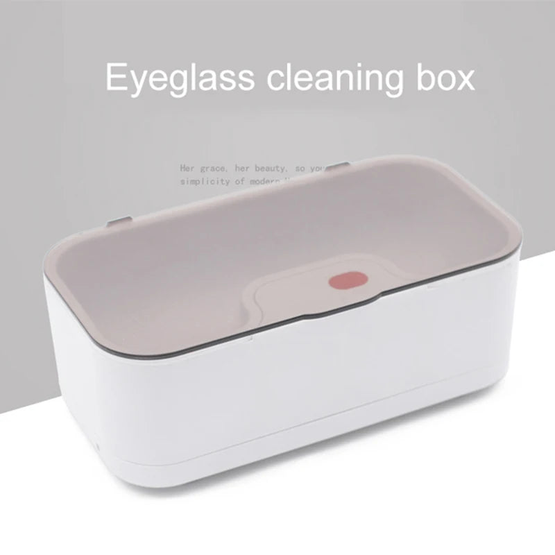 Ultrasonic Cleaner Glasses Cleaning Machine USB Portable Jewelry Watch Cleaner Deep Decontamination Battery Separable Water Tank