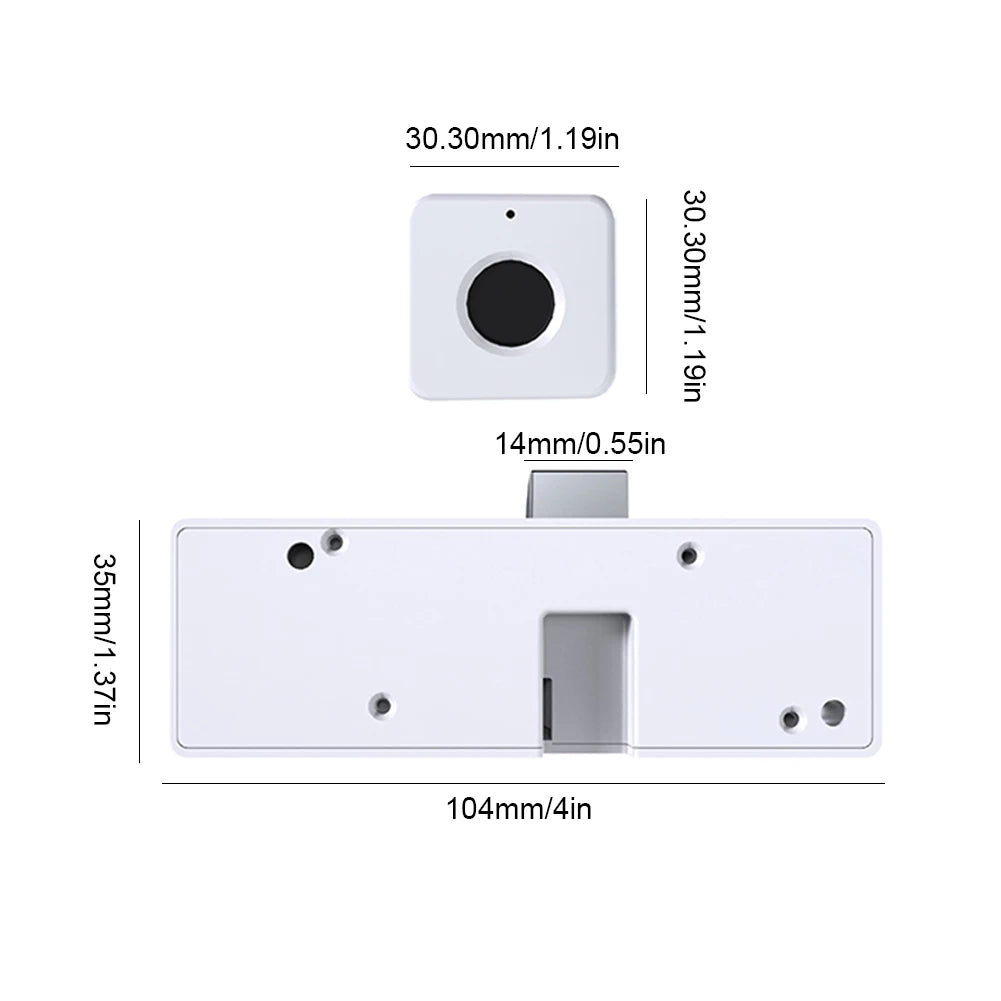 Privacy File Storage Keyless Lock RGB Indicator Light Furniture Privacy Lock Battery Powered Fast Unlocking for Drawer Wardrobe