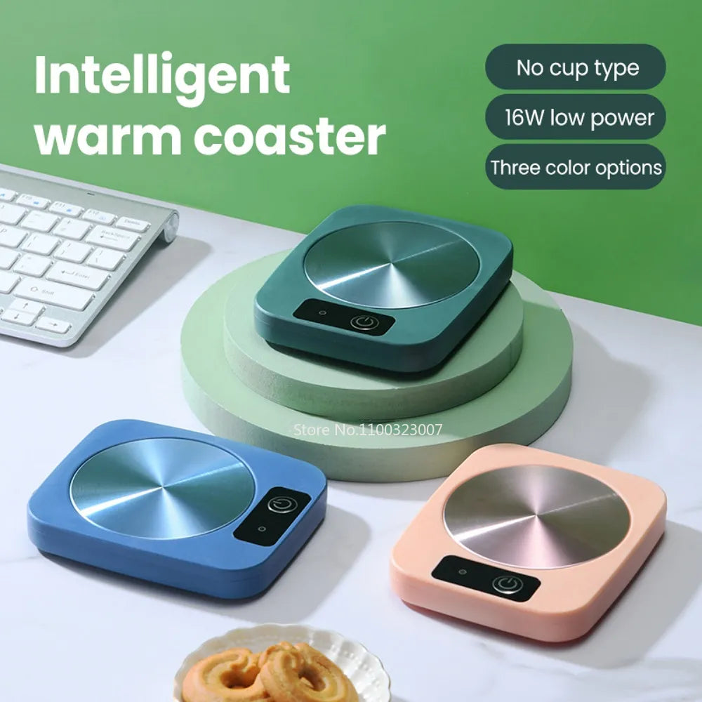 Electric Beverage Warmer Coffee Cup Heater Warmer Mug Beverage Warmer Milk Tea Water Heating Pad Temperature Home Cup Warm Mat