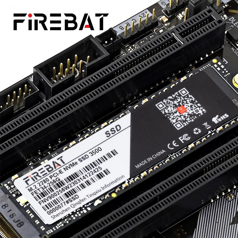 FIREBAT SSD NVME M.2 2280 PCIE3.0 256GB 512GB 1TB 2TB Internal Solid Hard Disk For Diy Games Computer Laptop Notebook M2