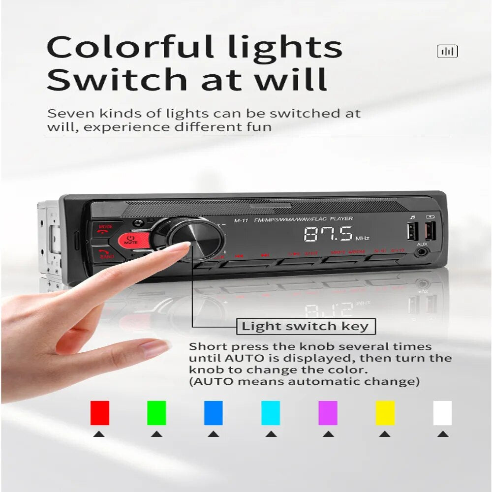 Car Radio 1 Din With Bluetooth Automotive Sound MP3 Player FM Multilaser Autostereo Auto Radios Multimedia Stereo Free Shipping