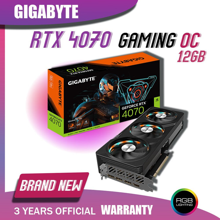 GIGABYTE RTX 4070 GAMING OC 12G Video Cards GIGABYTE NVIDIA RTX 4070 Series GDDR6X Memory 12GB Graphics Card GPU 192bit PCIE4.0