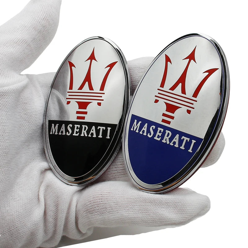 Car Metal Head Hood Logo Emblem Badge Decals Sticker For Maserati ghibli quattroporte Levante Gran Turismo GC GT GTS Q4 SQ4