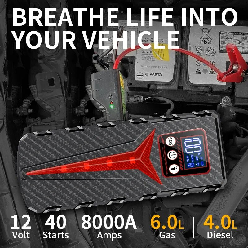 Starting For Car Battery Charger 229800mAh Starting Device 12v Auto Jump Starter Emergency Power Bank Booster For Car Start