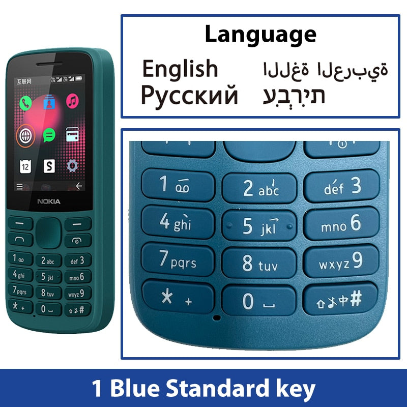 New and Original Nokia 215 4G Mobile Phone Multilingual Dual SIM Cards 2.4 Inch FM Radio 1150mAh Feature Push-button Phone
