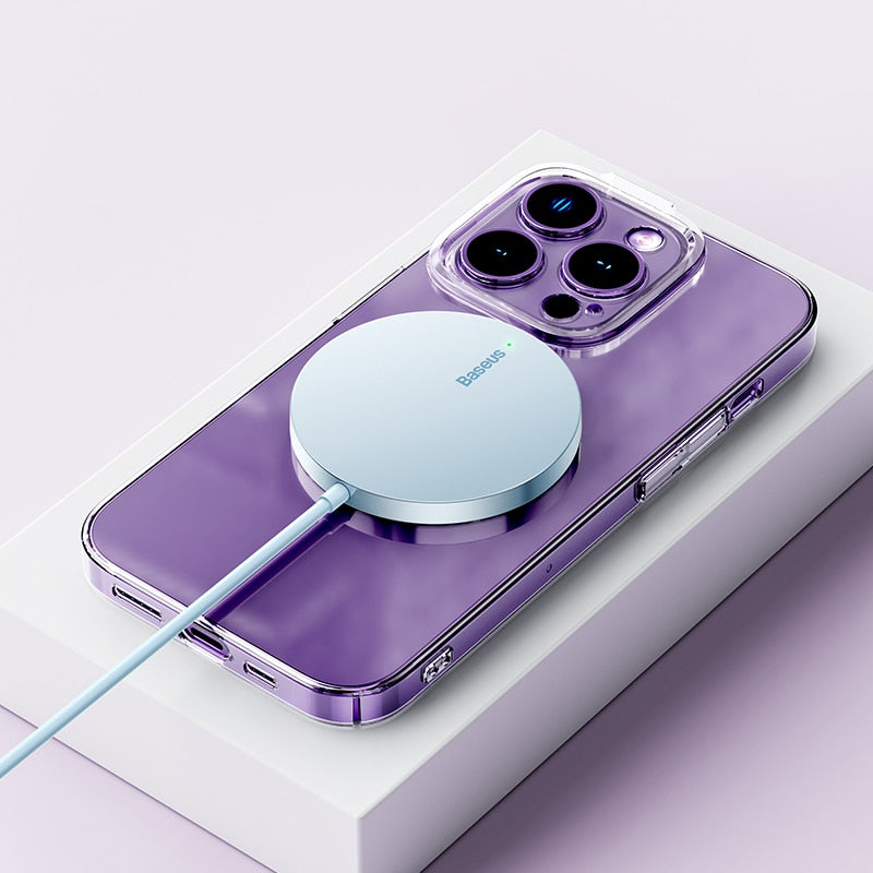 Baseus 15W Magnetic Wireless Chargers for iPhone 14 Qi Wireless Charger Fast Chaging Pad for iPhone 13 12 Mini Phone Charger