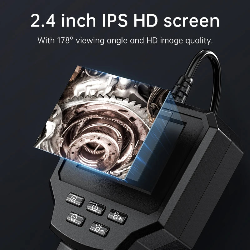 2.4 Inch IPS Handheld Endoscope Camera Explorer Inspection Camera 8mm IP67 Borescope Waterproof for Pipe Inspection