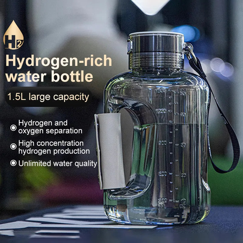Hydrogen Water Bottle 1.5L Hydrogen Rich Portable Sports Water Bottle Rich Molecular Hydrogen Water Generator