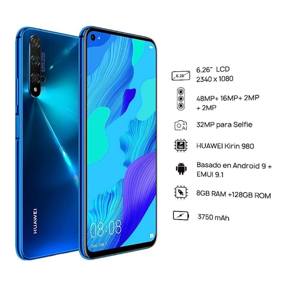 Original HUAWEI Nova 5T Smartphone 4G Network 256GB ROM 8GB RAM 48MP+32MP Camera Mobile phones Android Google Play Store
