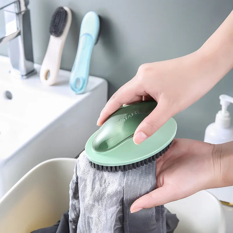 Scrubbing Brush Hard Bristle Laundry Clothes Shoes Scrub Brush Portable Plastic Hands Cleaning Brush for Kitchen Bathroom