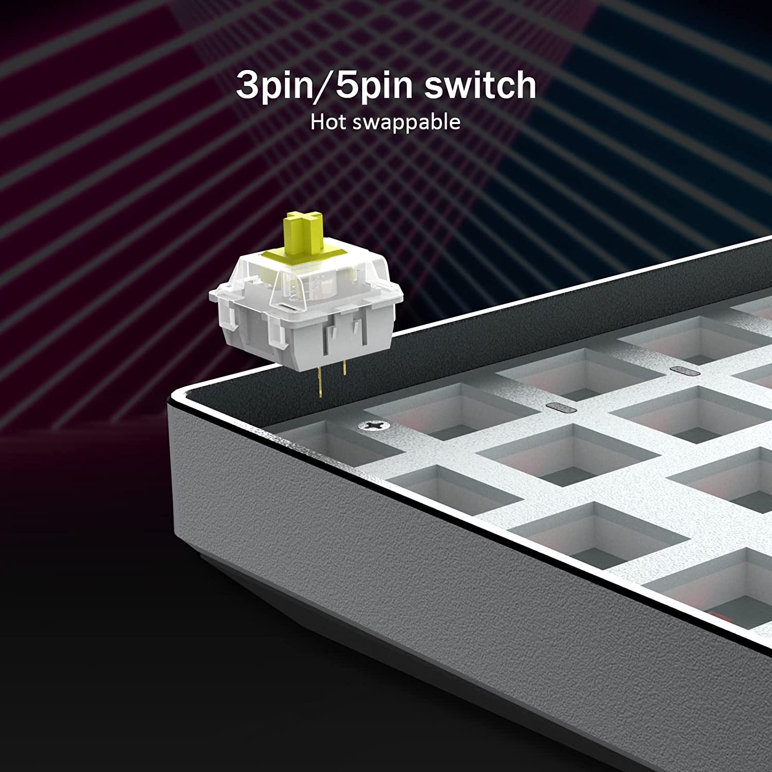 ZUOYA Tester84 Hot Swap RGB Backlight Gaming Mechanical Keyboard Kit WiredSupport DIY Cute Girl Keyboard Kit