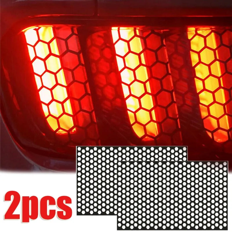 Fashion Honeycomb Stickers Car Tail Light Styling DIY Hollow Decals Decoration Wrap Film Sticker Rear Lamp Honeycomb Decal