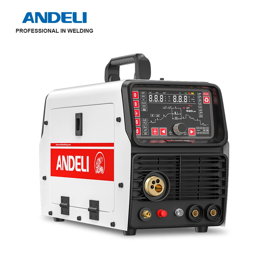 ANDELI Mulitfunctional MIG Welding Machine MIG/Pulse/TIG/MMA/CUT/COLD Welding Semi-automatic Welder Inverter DC 110/220V