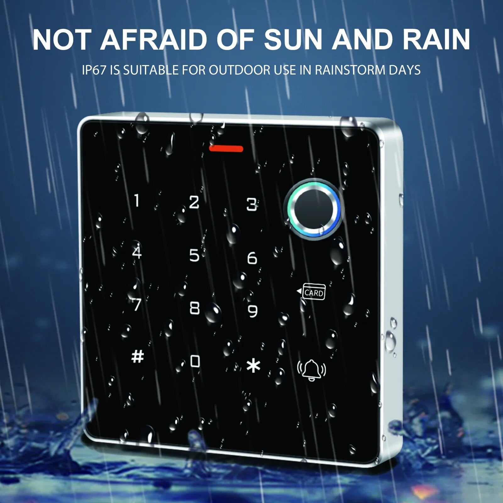 Outdoor Metal Standalone Digicode RFID Access Controller Keypad Wiegand Card Reader 125KHz Rainproof for Access Control System