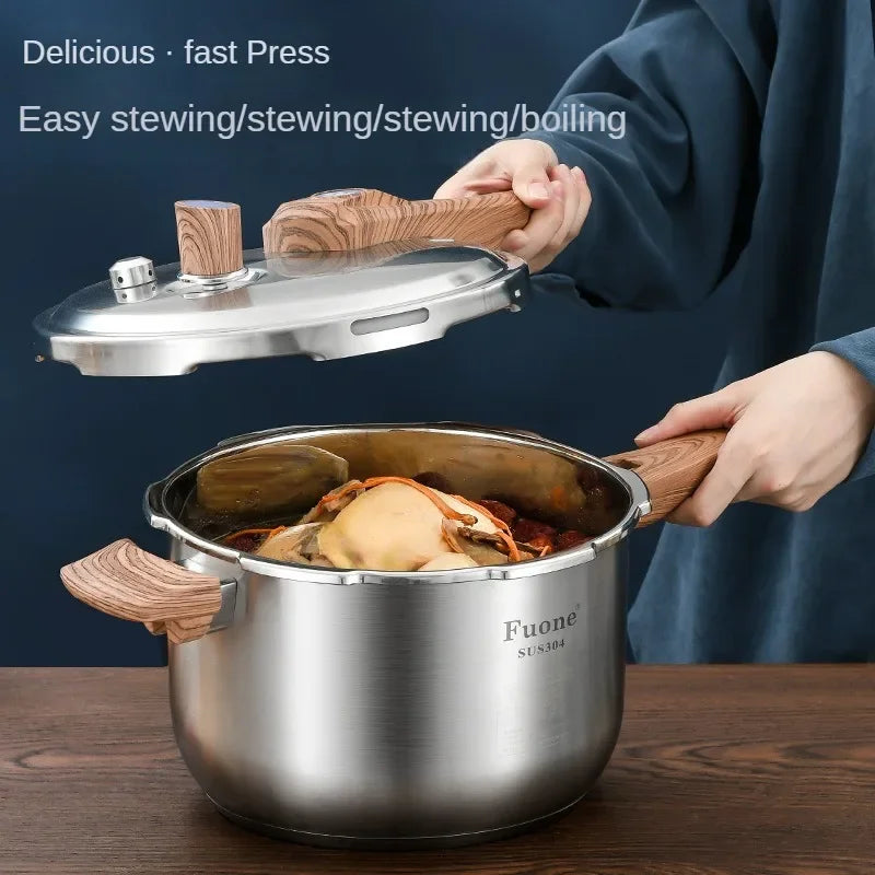 Pressure Cooker 304 Stainless Steel Explosion-proof Pressure Cookers New Induction Cooker Pressure Cooes Saucepan Cooking Pots