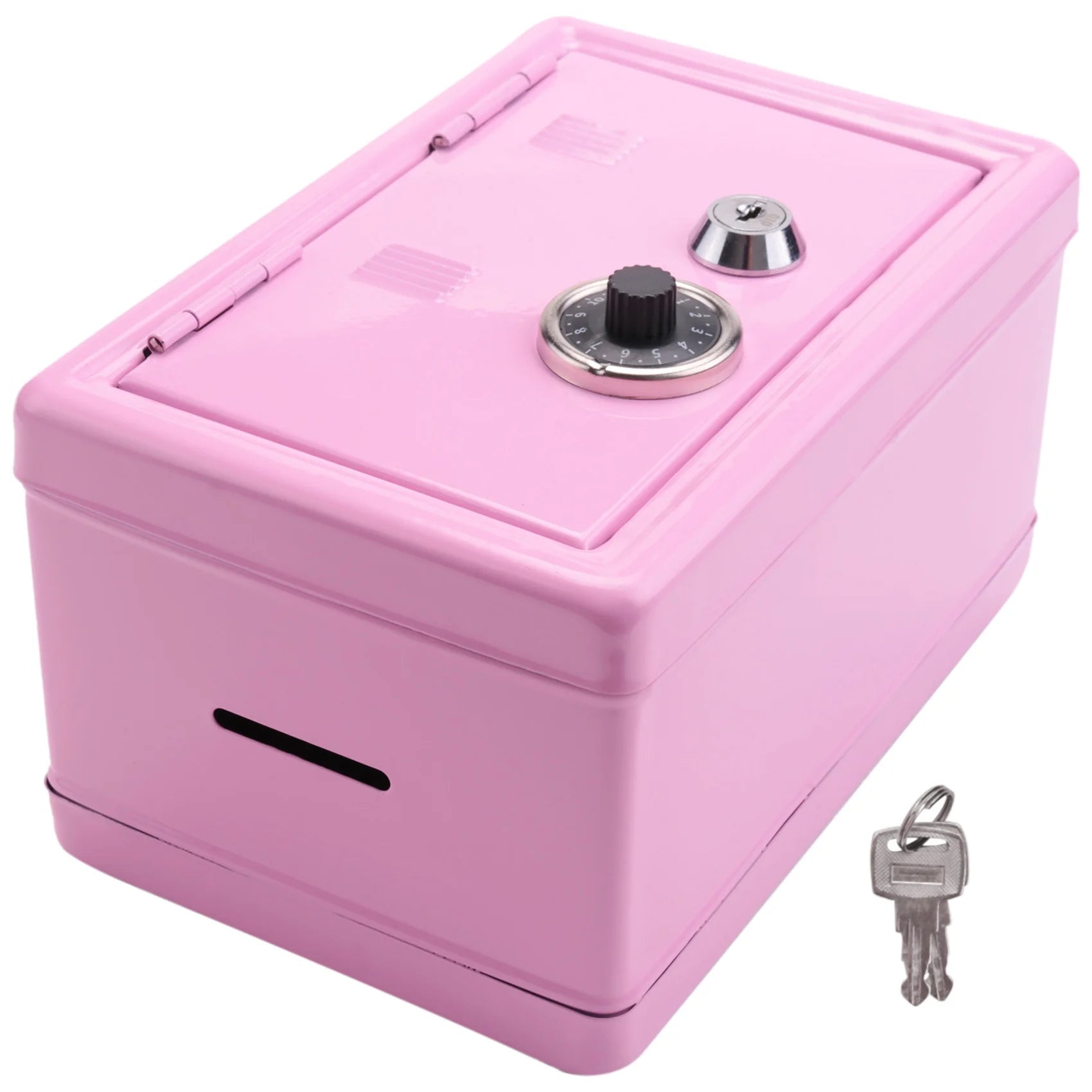 Kids Money , Mini Money Box Gift Safe Case Password with Key Metal Money Box Storage Bedroom Locker Home Ornament