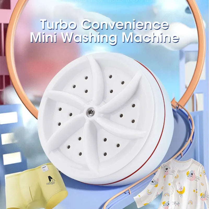 Mini Washing Machine USB Rotating Turbine Portable Washing Machine For Socks Underwear Wash Dishes For Travel Home Business Trip
