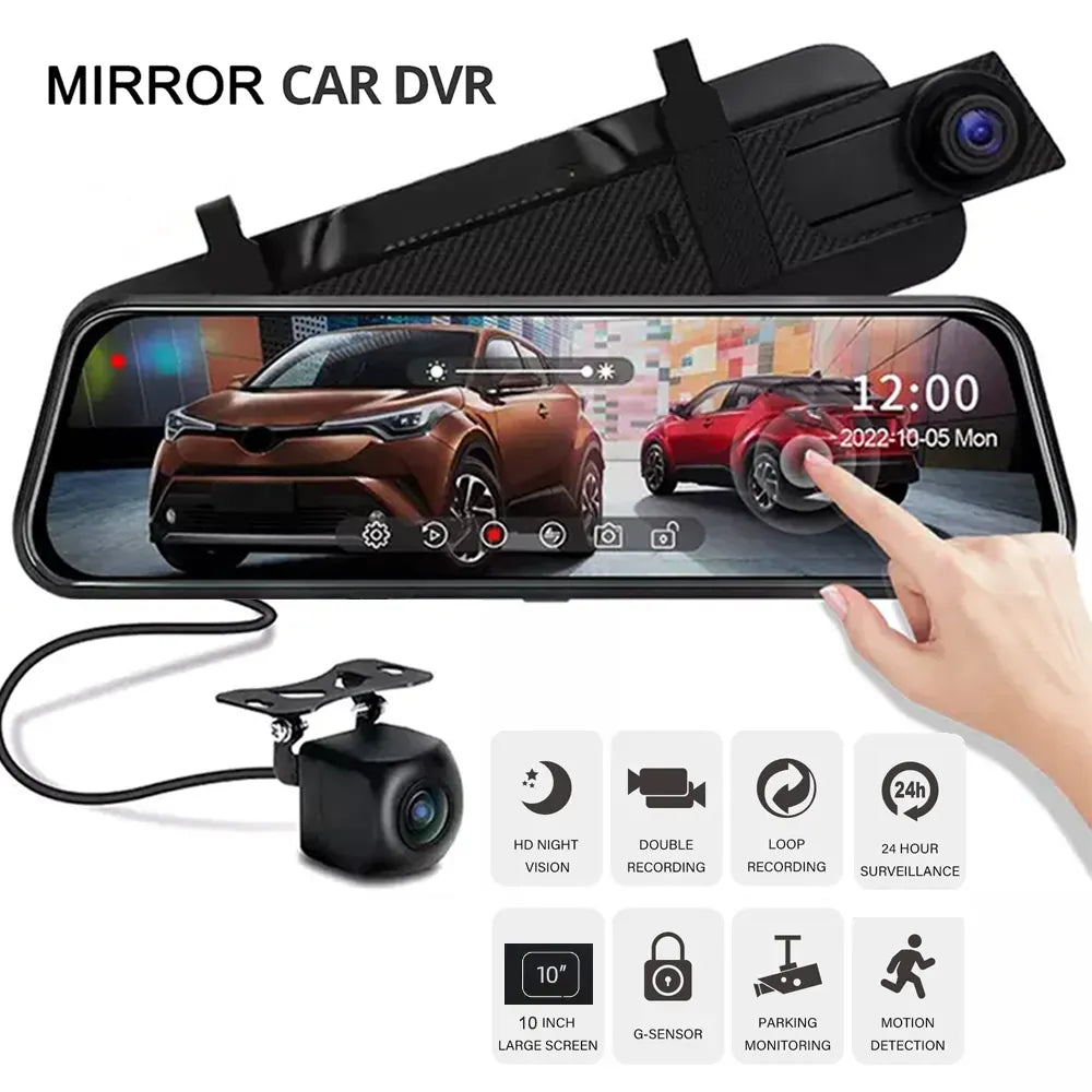Car Mirror Rearview Dash Cam Car Mirror Black Box Dual Lens 1080P Car Dvr Video Recorder Car Dvr Registrar Vehicle Recorder